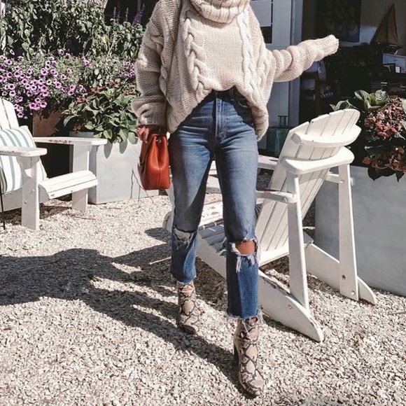 Marc Fisher Black Snake Chelsea Booties Size 6.5 - Picture 9 of 9